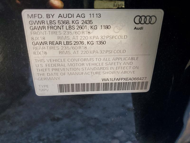 Aukcja sprzedaży 2014 Audi Q5, vin: WA1LFAFPXEA066427, numer aukcji: 65051086
