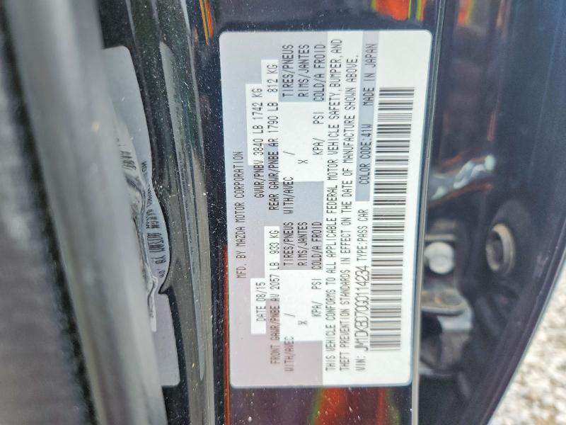 66507676 :رقم المزاد ، JM1DKBD70G0114234 vin ، 2016 Mazda Cx-3 مزاد بيع
