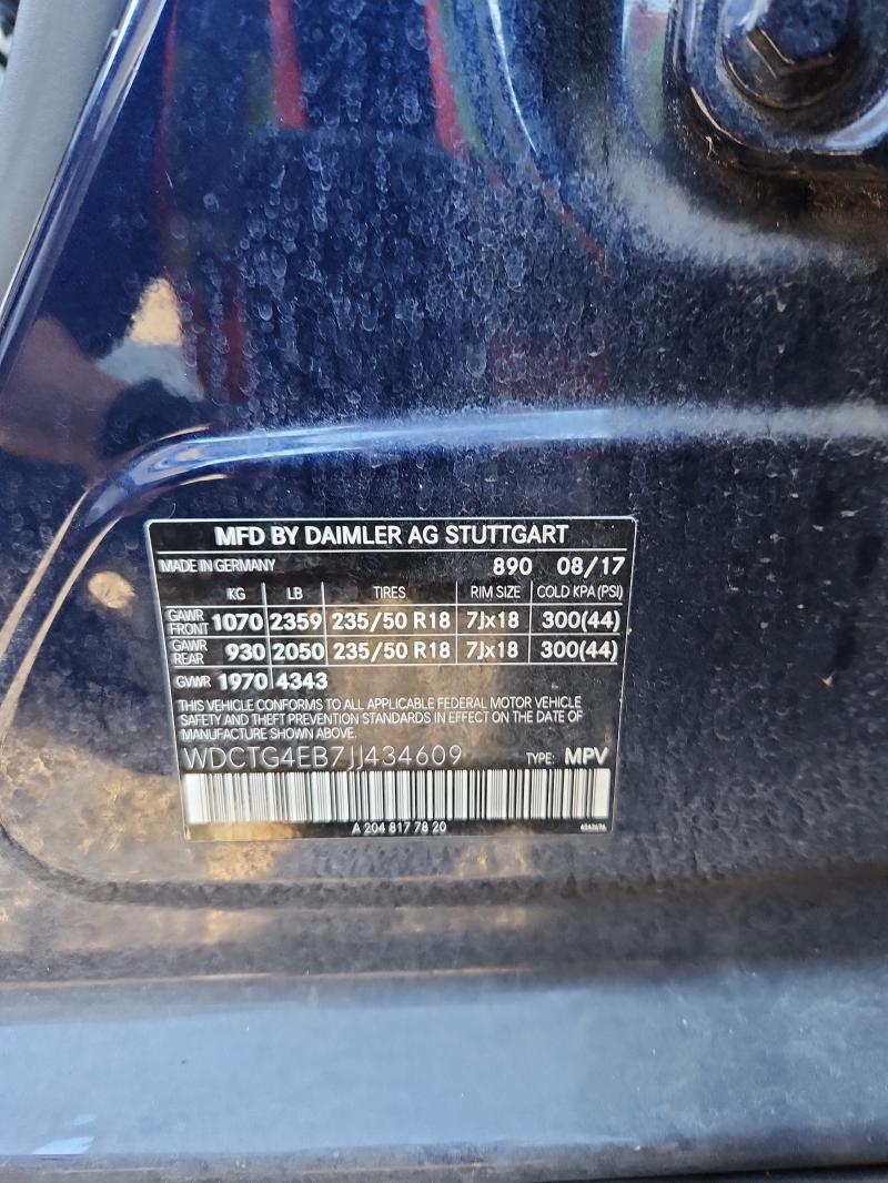 Продаж на аукціоні авто 2018 Mercedes-benz Gla, vin: WDCTG4EB7JJ434609, номер лоту: 65851416