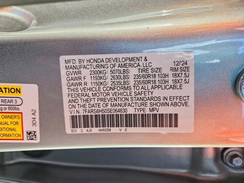Aukcja sprzedaży 2025 Honda Cr-v, vin: 7FARS6H50SE064830, numer aukcji: 66956546