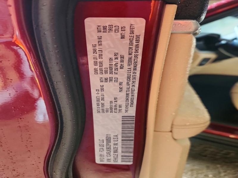 63409766 :رقم المزاد ، 1C4RJKBG3P8885011 vin ، 2023 Jeep Grand Cherokee مزاد بيع