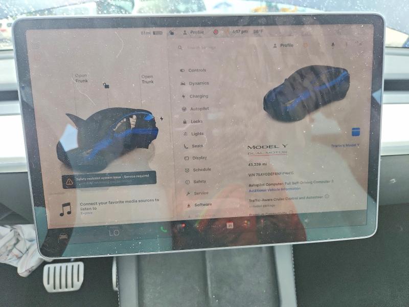 Продажа на аукционе авто 2022 Tesla Model Y, vin: 7SAYGDEF6NF414415, номер лота: 65917186