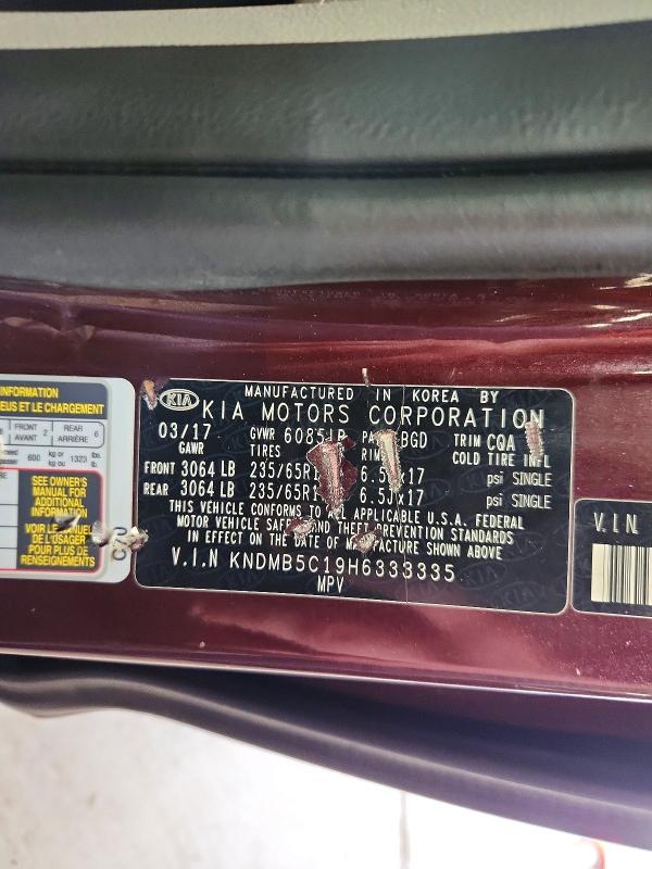 Продажа на аукционе авто 2017 Kia Sedona, vin: KNDMB5C19H6333335, номер лота: 67064746