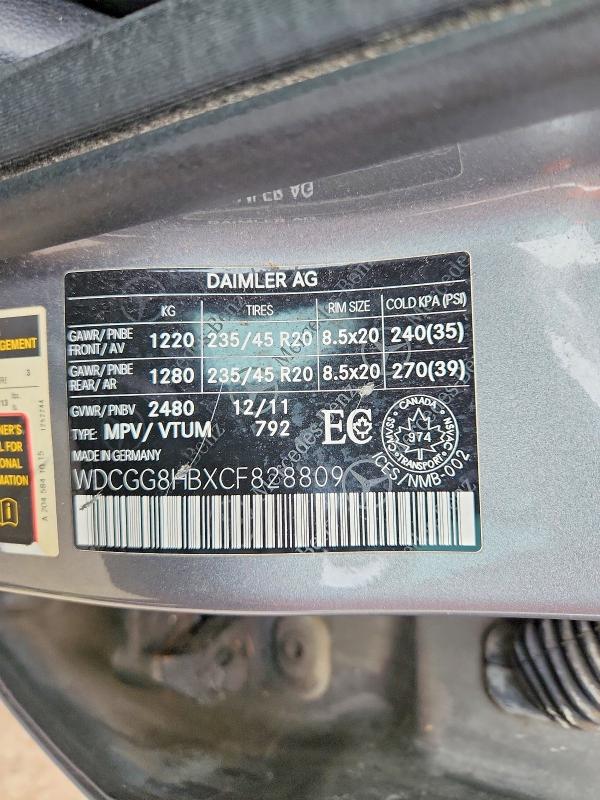 Продажа на аукционе авто 2012 Mercedes-benz Glk, vin: WDCGG8HBXCF828809, номер лота: 66619966