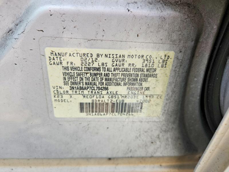 Продажа на аукционе авто 2012 Nissan Sentra, vin: 3N1AB6AP7CL704266, номер лота: 66049546
