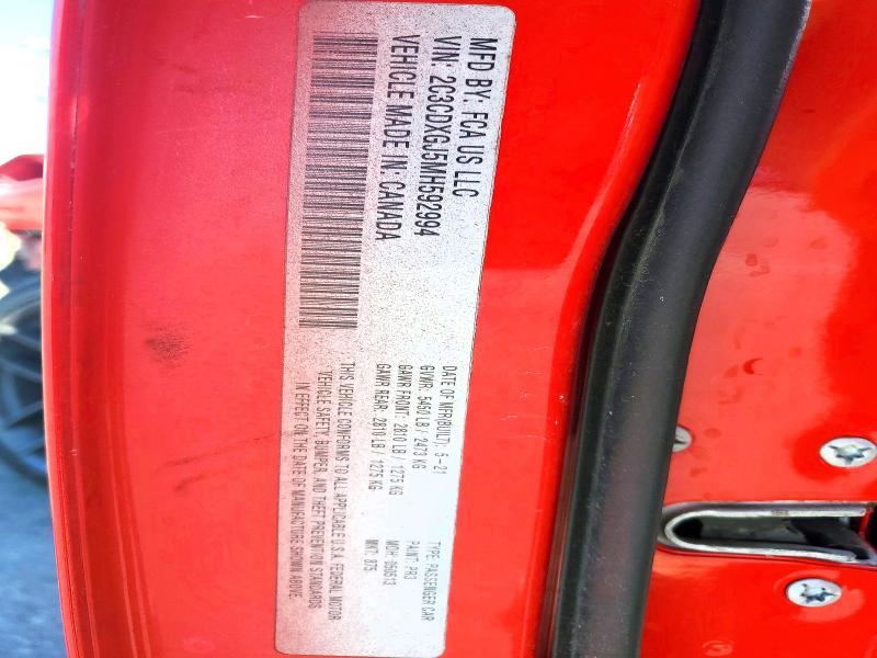 Aukcja sprzedaży 2021 Dodge Charger, vin: 2C3CDXGJ5MH592994, numer aukcji: 65120336