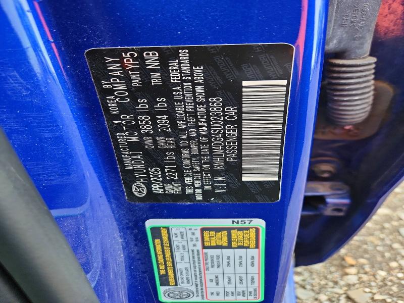 65533806 :رقم المزاد ، KMHLM4DG4SU023868 vin ، 2025 Hyundai Elantra مزاد بيع