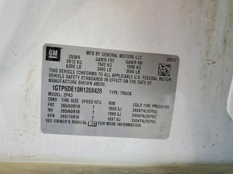 2017 Gmc Canyon მანქანა იყიდება აუქციონზე, vin: 1GTP6DE10H1268428, აუქციონის ნომერი: 64407816