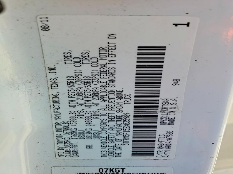 Продажа на аукционе авто 2011 Toyota Tundra, vin: 5TFRM5F15BX035989, номер лота: 64107346