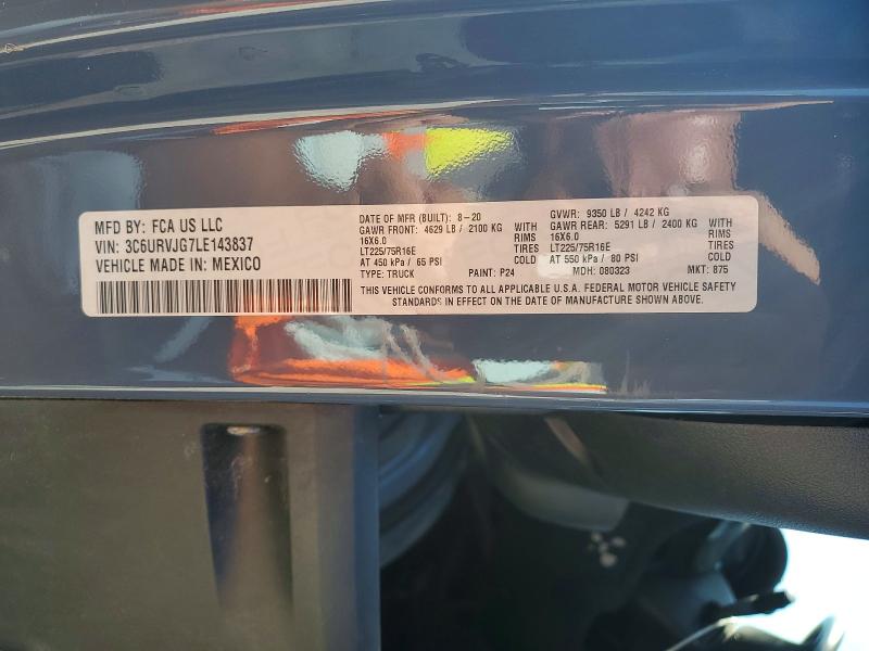 Продаж на аукціоні авто 2020 Ram Promaster 3500, vin: 3C6URVJG7LE143837, номер лоту: 65413776