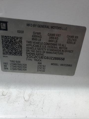 64692606 :رقم المزاد ، 1GC2CUEG9JZ288658 vin ، 2018 Chevrolet Silverado مزاد بيع
