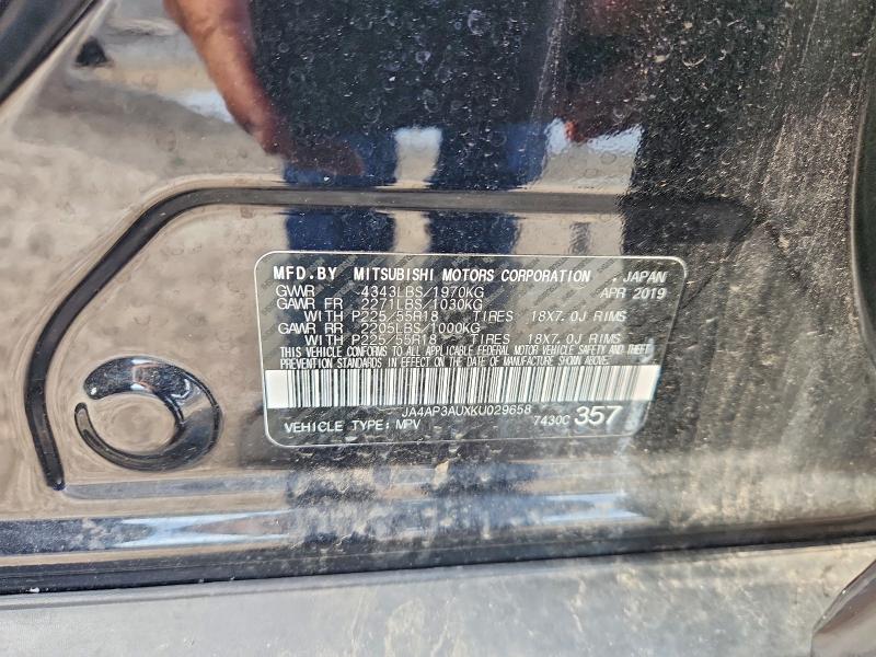 66194826 :رقم المزاد ، JA4AP3AUXKU029658 vin ، 2019 Mitsubishi Outlander Sport مزاد بيع