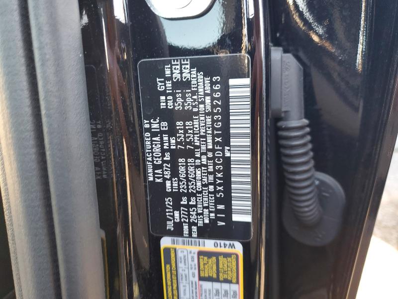 2026 Kia Sportage მანქანა იყიდება აუქციონზე, vin: 5XYK3CDFXTG352663, აუქციონის ნომერი: 63036026