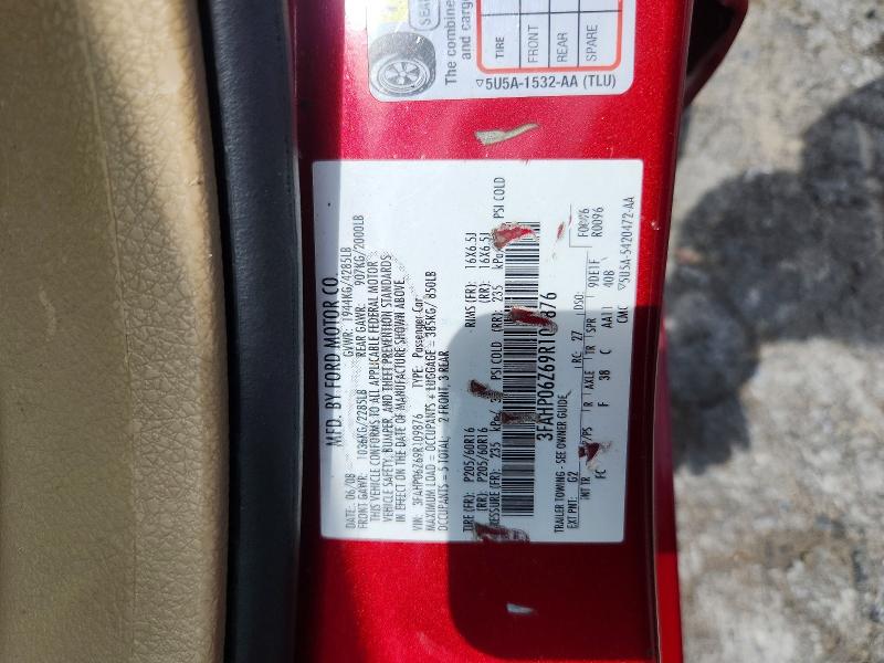 Aukcja sprzedaży 2009 Ford Fusion, vin: 3FAHP06Z69R109876, numer aukcji: 65370466