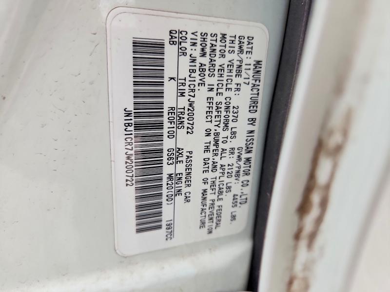 Продажа на аукционе авто 2018 Nissan Rogue Sport, vin: JN1BJ1CR7JW200722, номер лота: 63295686