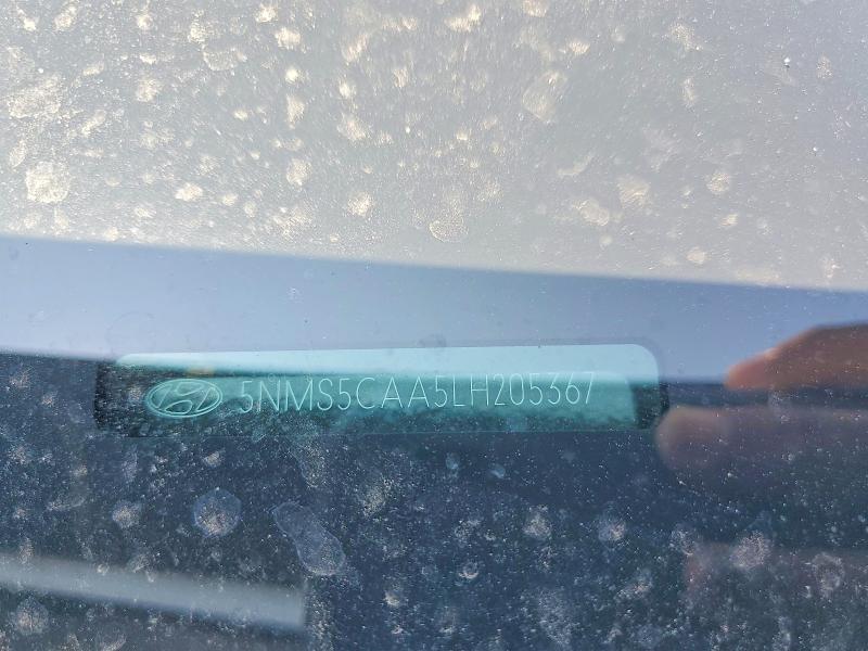 2020 Hyundai Santa Fe მანქანა იყიდება აუქციონზე, vin: 5NMS5CAA5LH205367, აუქციონის ნომერი: 65538046