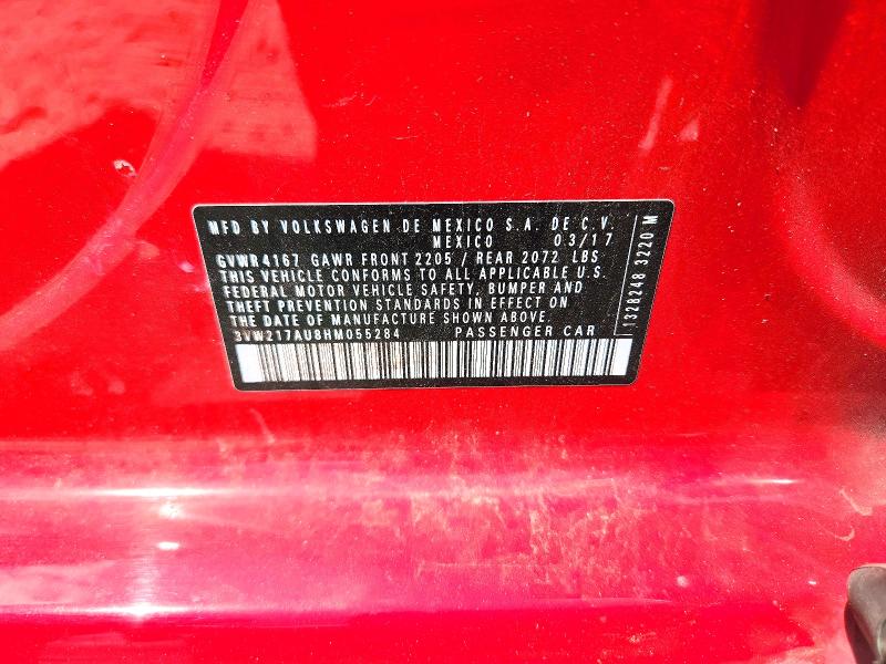 Продажа на аукционе авто 2017 Volkswagen Golf, vin: 3VW217AU8HM055284, номер лота: 64115776