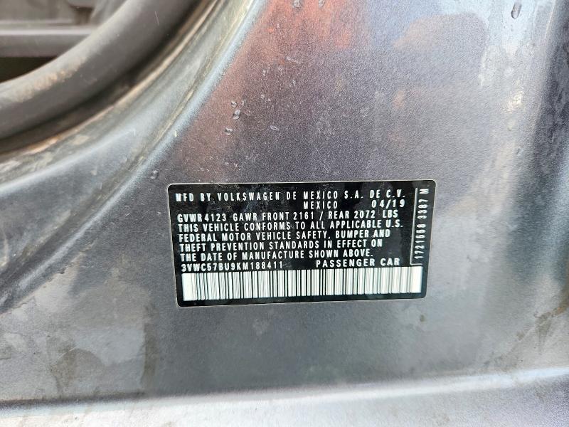 Aukcja sprzedaży 2019 Volkswagen Jetta, vin: 3VWC57BU9KM188411, numer aukcji: 64501426