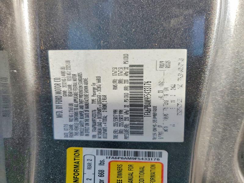 Продаж на аукціоні авто 2015 Ford Mustang, vin: 1FA6P8AM9F5433176, номер лоту: 64796486