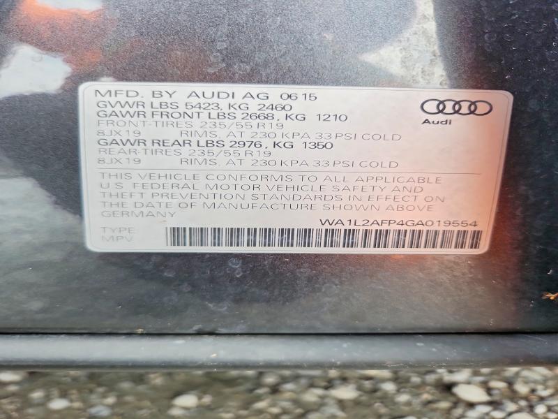 Aukcja sprzedaży 2016 Audi Q5, vin: WA1L2AFP4GA019554, numer aukcji: 65838676