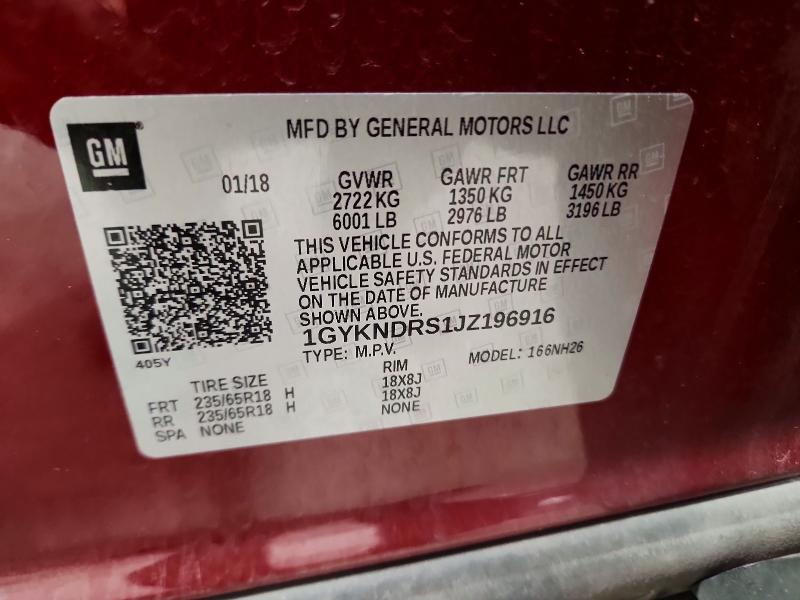 Aukcja sprzedaży 2018 Cadillac Xt5, vin: 1GYKNDRS1JZ196916, numer aukcji: 66087896