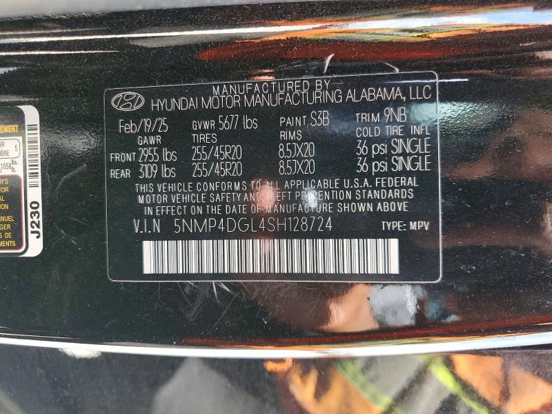 Aukcja sprzedaży 2025 Hyundai Santa Fe, vin: 5NMP4DGL4SH128724, numer aukcji: 65349676