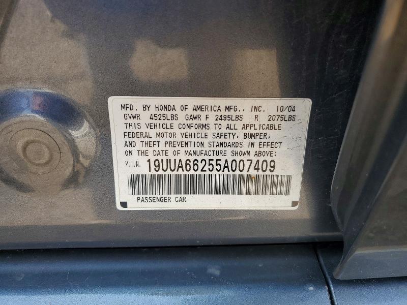 Aukcja sprzedaży 2005 Acura Tl, vin: 19UUA66255A007409, numer aukcji: 64329116