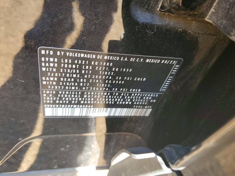 Продажа на аукционе авто 2023 Volkswagen Taos, vin: 3VVCX7B29PM364944, номер лота: 66437986