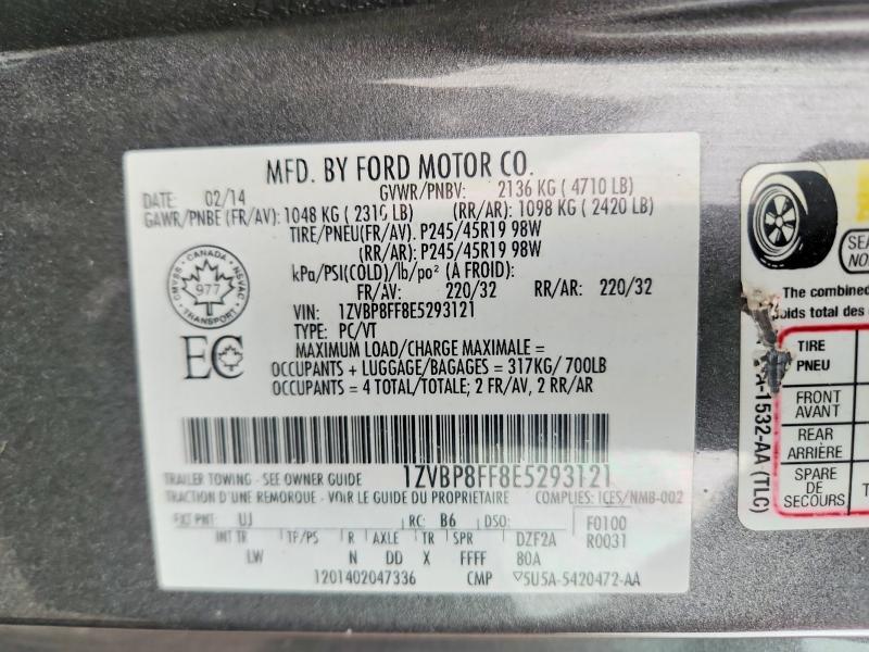 Aukcja sprzedaży 2014 Ford Mustang, vin: 1ZVBP8FF8E5293121, numer aukcji: 64797376