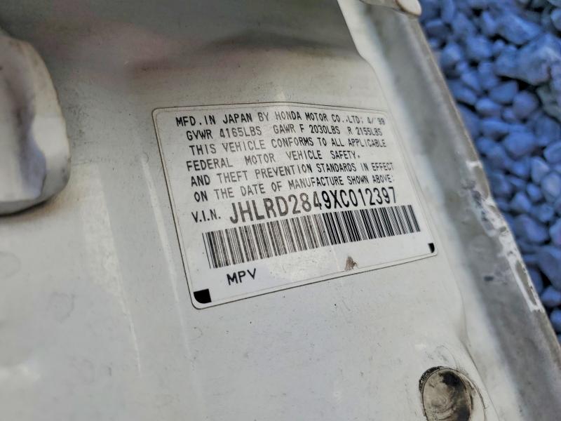 Aukcja sprzedaży 1999 Honda Cr-v, vin: JHLRD2849XC012397, numer aukcji: 66654206