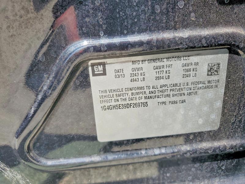63139646 :رقم المزاد ، 1G4GH5E39DF269765 vin ، 2013 Buick Lacrosse مزاد بيع