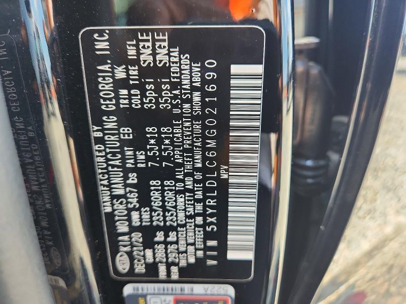 65925886 :رقم المزاد ، 5XYRLDLC6MG021690 vin ، 2021 Kia Sorento مزاد بيع