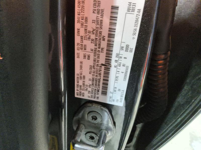 Aukcja sprzedaży 2020 Ford Escape, vin: 1FMCU9H68LUB78181, numer aukcji: 65416316