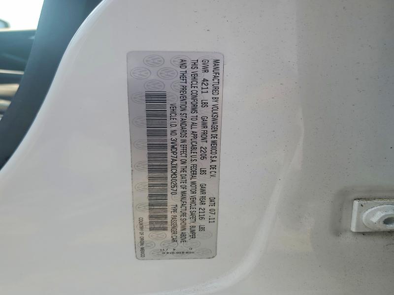 Продажа на аукционе авто 2012 Volkswagen Jetta, vin: 3VWDP7AJXCM302570, номер лота: 63705566