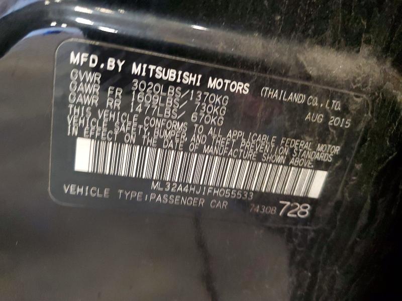 Продажа на аукционе авто 2015 Mitsubishi Mirage, vin: ML32A4HJ1FH055533, номер лота: 63695076