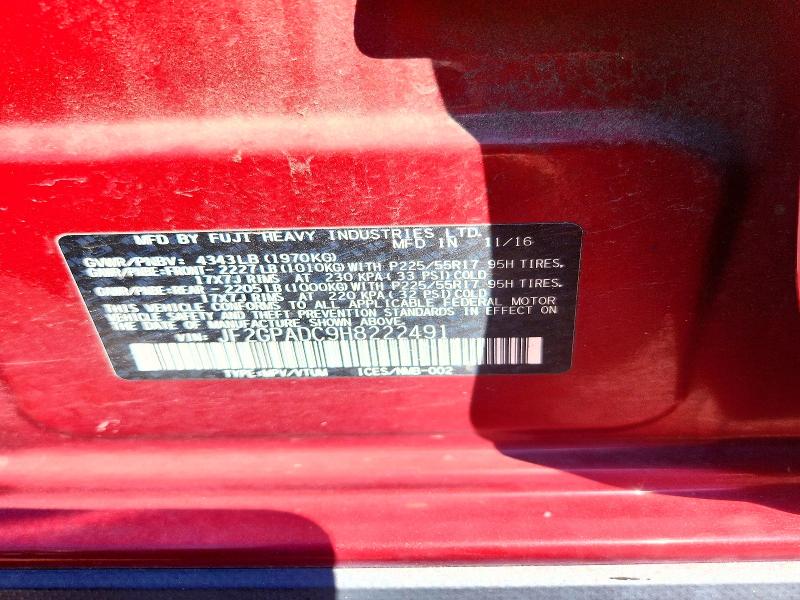 65405446 :رقم المزاد ، JF2GPADC9H8222491 vin ، 2017 Subaru Crosstrek مزاد بيع