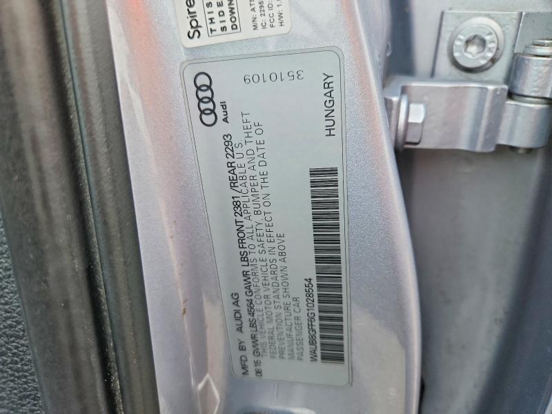 Продажа на аукционе авто 2016 Audi A3, vin: WAUB8GFF6G1028554, номер лота: 64608516