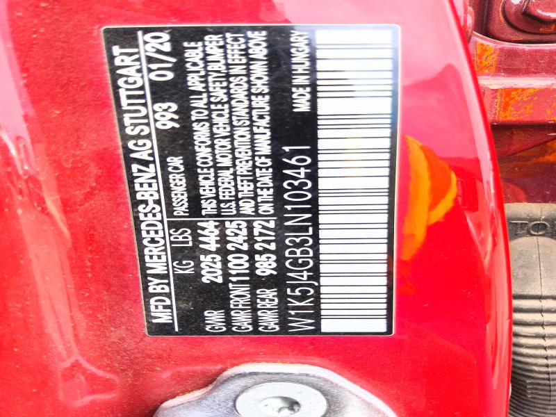 Aukcja sprzedaży 2020 Mercedes-benz Cla, vin: W1K5J4GB3LN103461, numer aukcji: 64653806