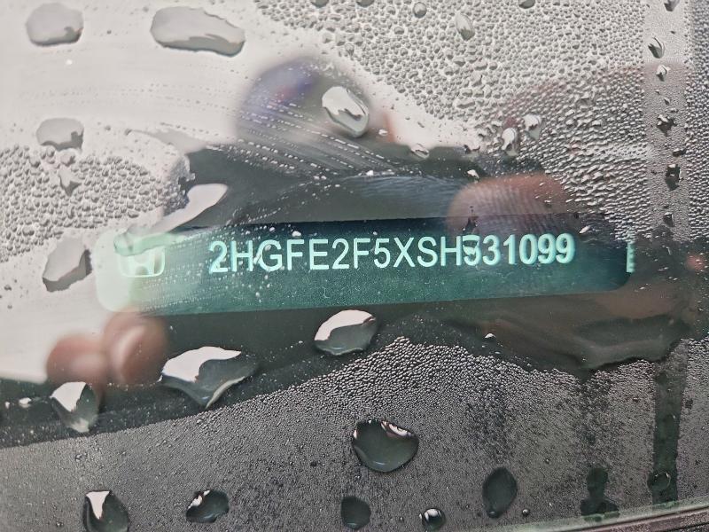 Продажа на аукционе авто 2025 Honda Civic, vin: 2HGFE2F5XSH531099, номер лота: 62652766