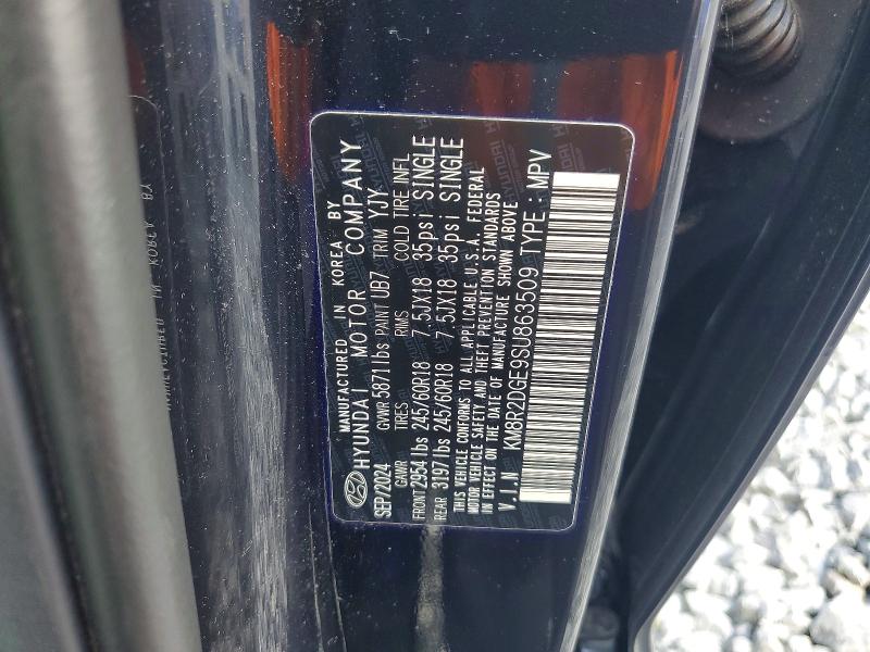 66540646 :رقم المزاد ، KM8R2DGE9SU863509 vin ، 2025 Hyundai Palisade مزاد بيع