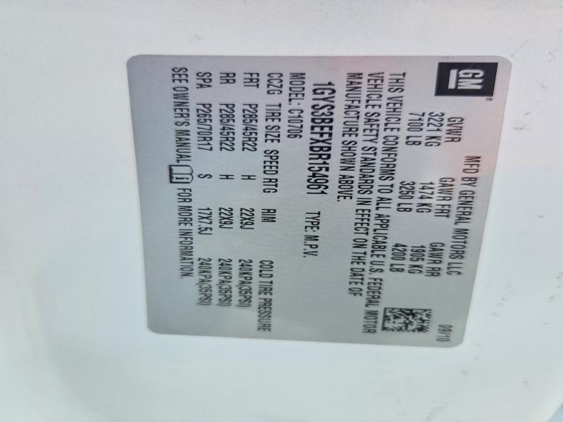Продаж на аукціоні авто 2011 Cadillac Escalade, vin: 1GYS3BEFXBR154961, номер лоту: 66174196