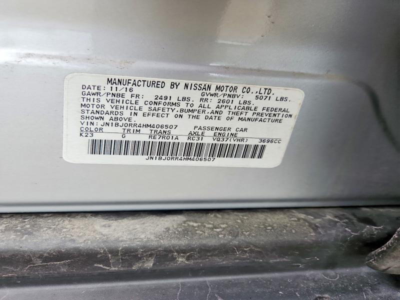 Продажа на аукционе авто 2017 Infiniti Qx50, vin: JN1BJ0RR4HM406507, номер лота: 65372296