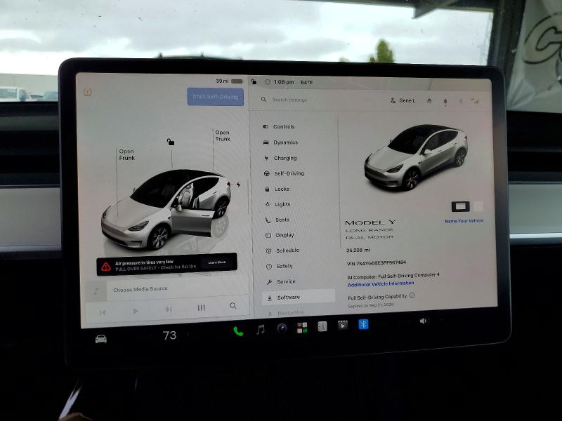 67077626 :رقم المزاد ، 7SAYGDEE3PF967484 vin ، 2023 Tesla Model Y مزاد بيع