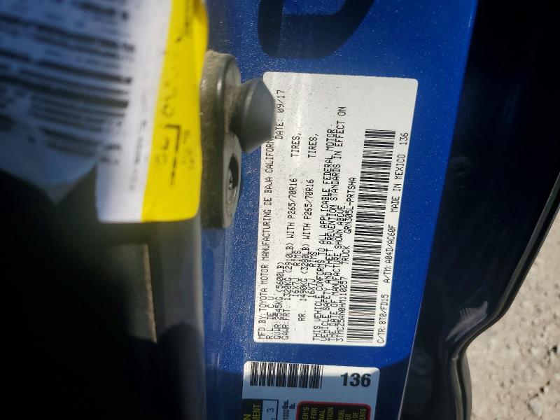 64958496 :رقم المزاد ، 3TMCZ5AN0HM110257 vin ، 2017 Toyota Tacoma مزاد بيع