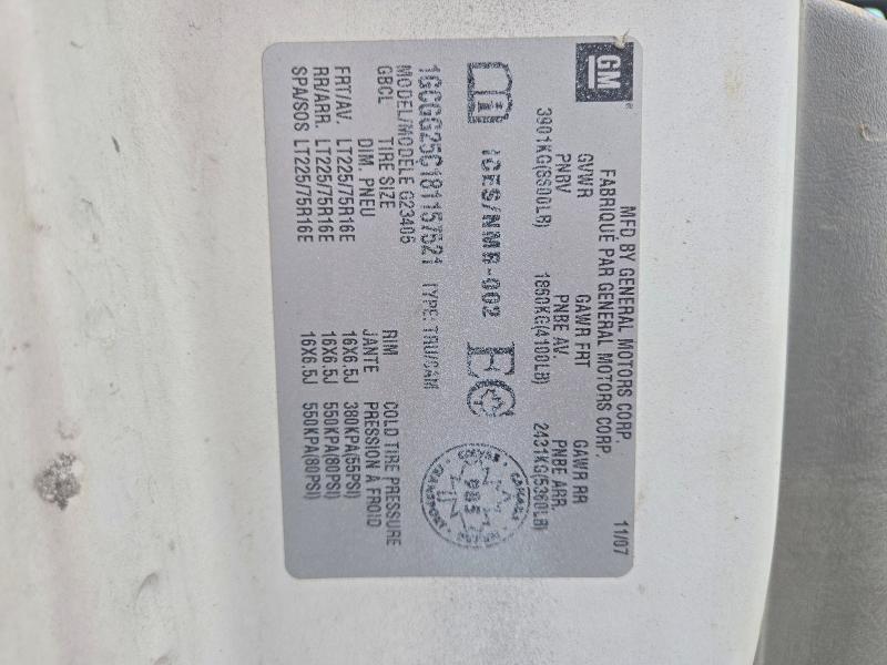 Aukcja sprzedaży 2008 Chevrolet Express 2500, vin: 1GCGG25C181157521, numer aukcji: 64247996