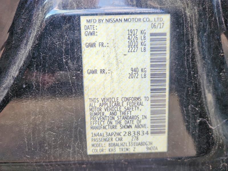 Aukcja sprzedaży 2017 Nissan Altima, vin: 1N4AL3AP2HC283834, numer aukcji: 64716556