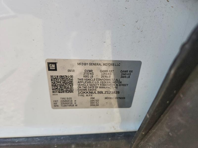 Auction sale of the 2020 Gmc Acadia, vin: 1GKKNULS0LZ121825, lot number: 65578526