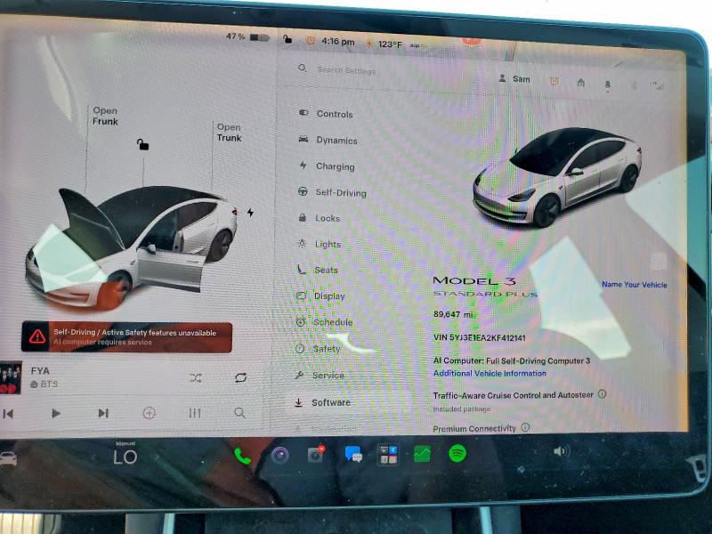 Aukcja sprzedaży 2019 Tesla Model 3, vin: 5YJ3E1EA2KF412141, numer aukcji: 66620166