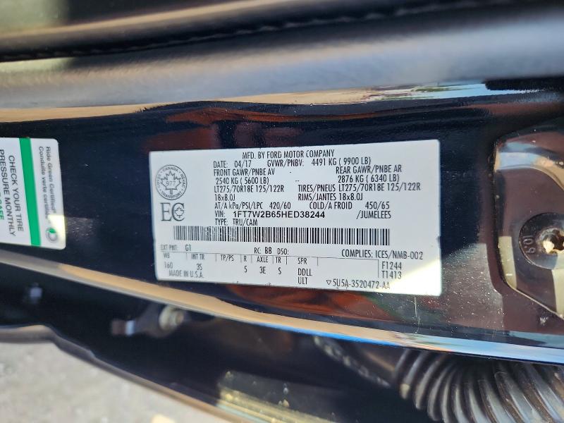 Aukcja sprzedaży 2017 Ford F250, vin: 1FT7W2B65HED38244, numer aukcji: 64569416