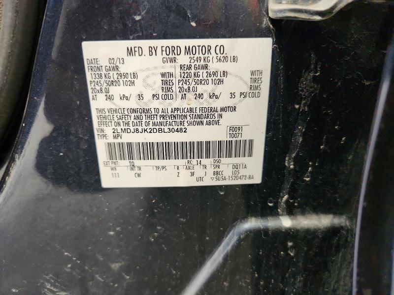 Продаж на аукціоні авто 2013 Lincoln Mkx, vin: 2LMDJ8JK2DBL30482, номер лоту: 64798136